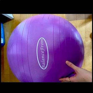 Yoga ball with pump